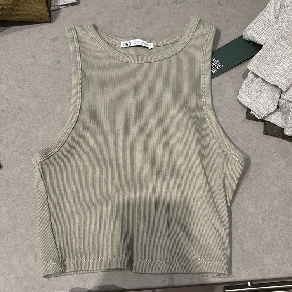 Zara Green Tank